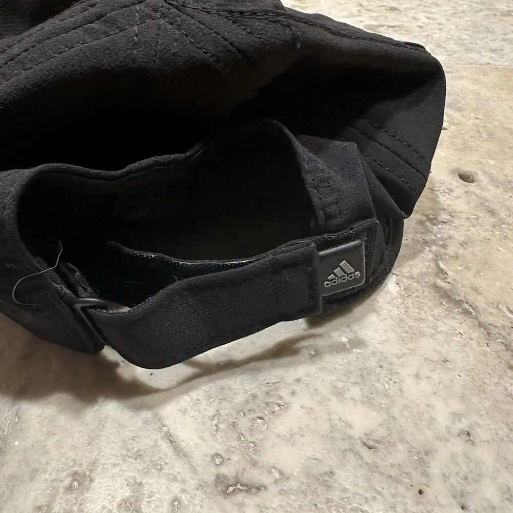 Adidas Running Hat Cap Black Aeroready Adjustable Lightweight‎ Classic Fit